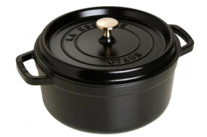 Чугунная кастрюля Staub Cocotte 34 см, чёрная 405103070