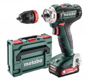 Аккумуляторная дрель-шуруповерт Metabo PowerMaxx BS 12 601036840, без АКБ и ЗУ, в кейсе