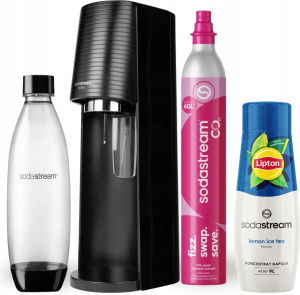 Сатуратор Sodastream Terra Black, 6 шт., бутылка + Pepsi + Mirinda + 7UP + Bolero