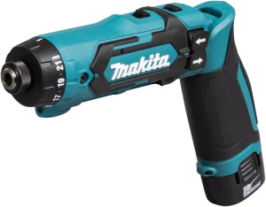 Дрель-шуруповёрт Makita DF012DSE 7,2V с АКБ 2x1,5 Ah и ЗУ