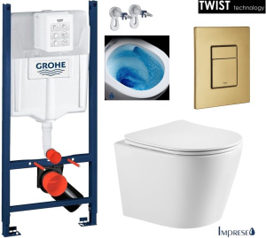 Комплект инсталляции Grohe с унитазом Imprese Jess Tornado