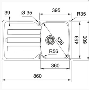 Кухонная раковина Franke Antea AZG 611-86 114.0676.247, матовый черный