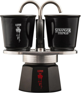 Набор гейзерной кофеварки Bialetti Mini Express Stranger Things с 2 чашками