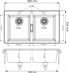 Кухонная раковина Franke Sirius SID 620 114.0191.185, оникс