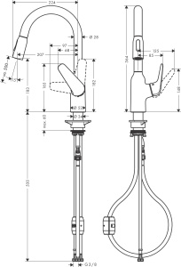 Кухонный смеситель Hansgrohe Focus 71801000, хром