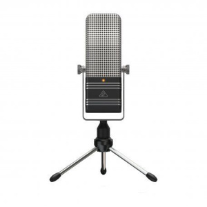 Behringer BV44 винтажный броадкастовый конденсаторный USB-микрофон из 1940-х, суперкардиоидный, диафрагма 14 мм, 50-17000 kHz, SPL 132 дБ, со стойкой