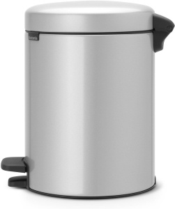 Мусорное ведро с педалью Brabantia NewIcon 112904 5л, серый металлик