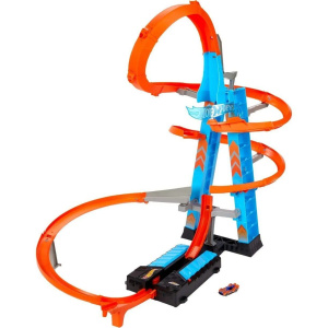 Трек Hot Wheels Sky Crash Tower GJM76/GWT39, голубой