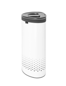 Корзина для белья Brabantia 105005 / 105029 / 304903 с крышкой, 40х30х50 см, белый/серая крышка