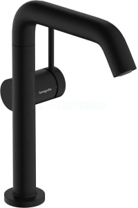 Однорычажный напольный смеситель для раковины Hansgrohe Tecturis S 210 Finie Coolstart Push-Open 73360670, матовый черный