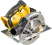 Аккумуляторная дисковая пила DeWALT DCS570H2T, с АКБ и ЗУ