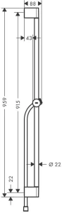 Душевая штанга Hansgrohe Pulsify 24401670, матовый черный