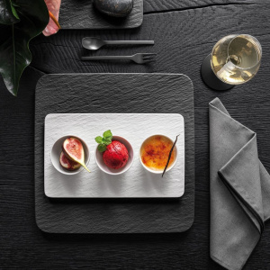 Набор пиал с блюдом-подставкой Villeroy & Boch Manufacture Rock Blanc 4 предмета 10-4240-9023