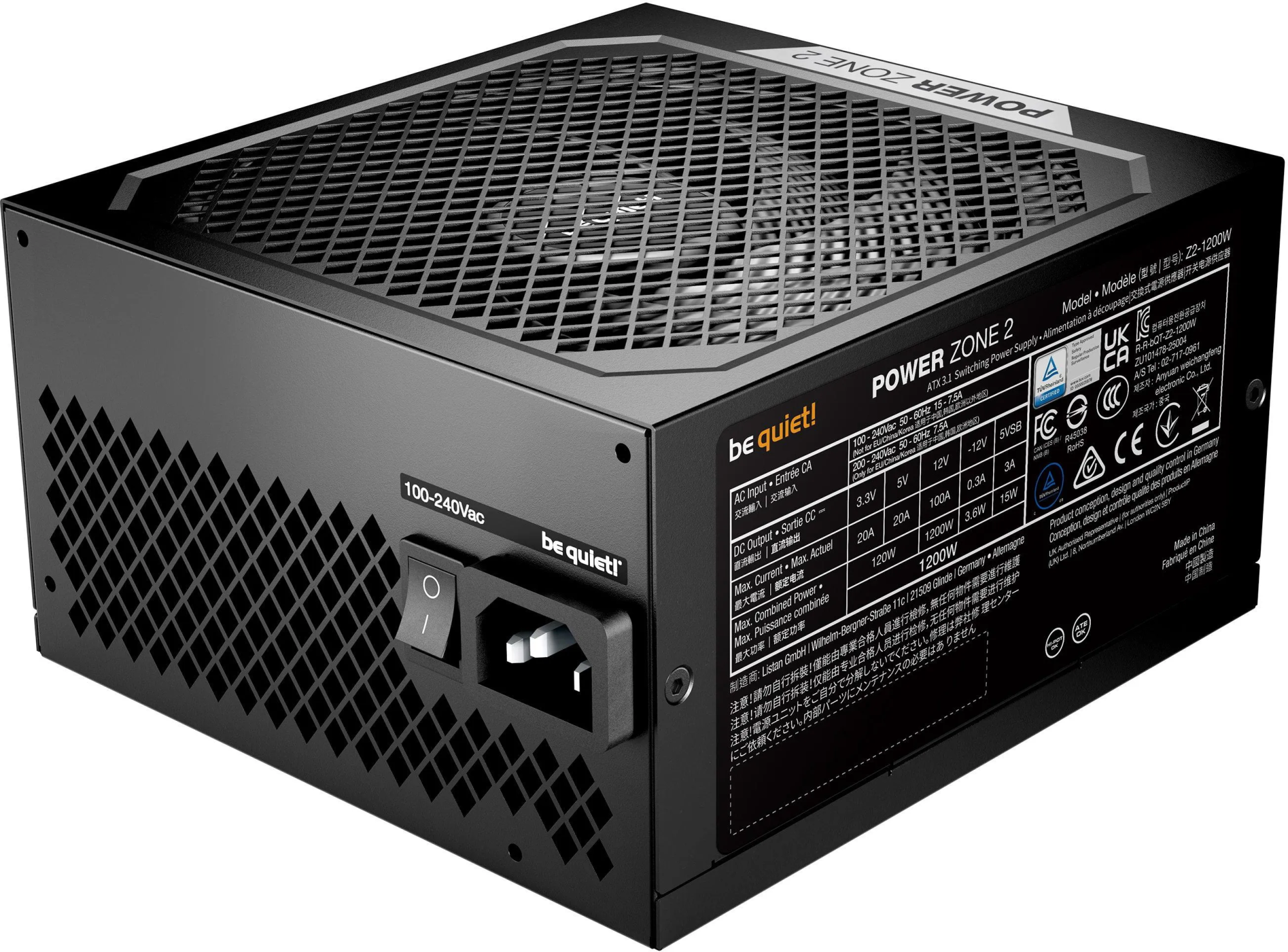 Блок питания Be Quiet! Power Zone 2 1200W 140mm 80+ Platinum