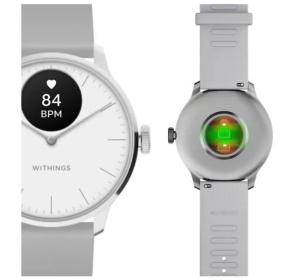 Гибридные смарт-часы Withings ScanWatch Light 37мм, белые/серебристые HWA11