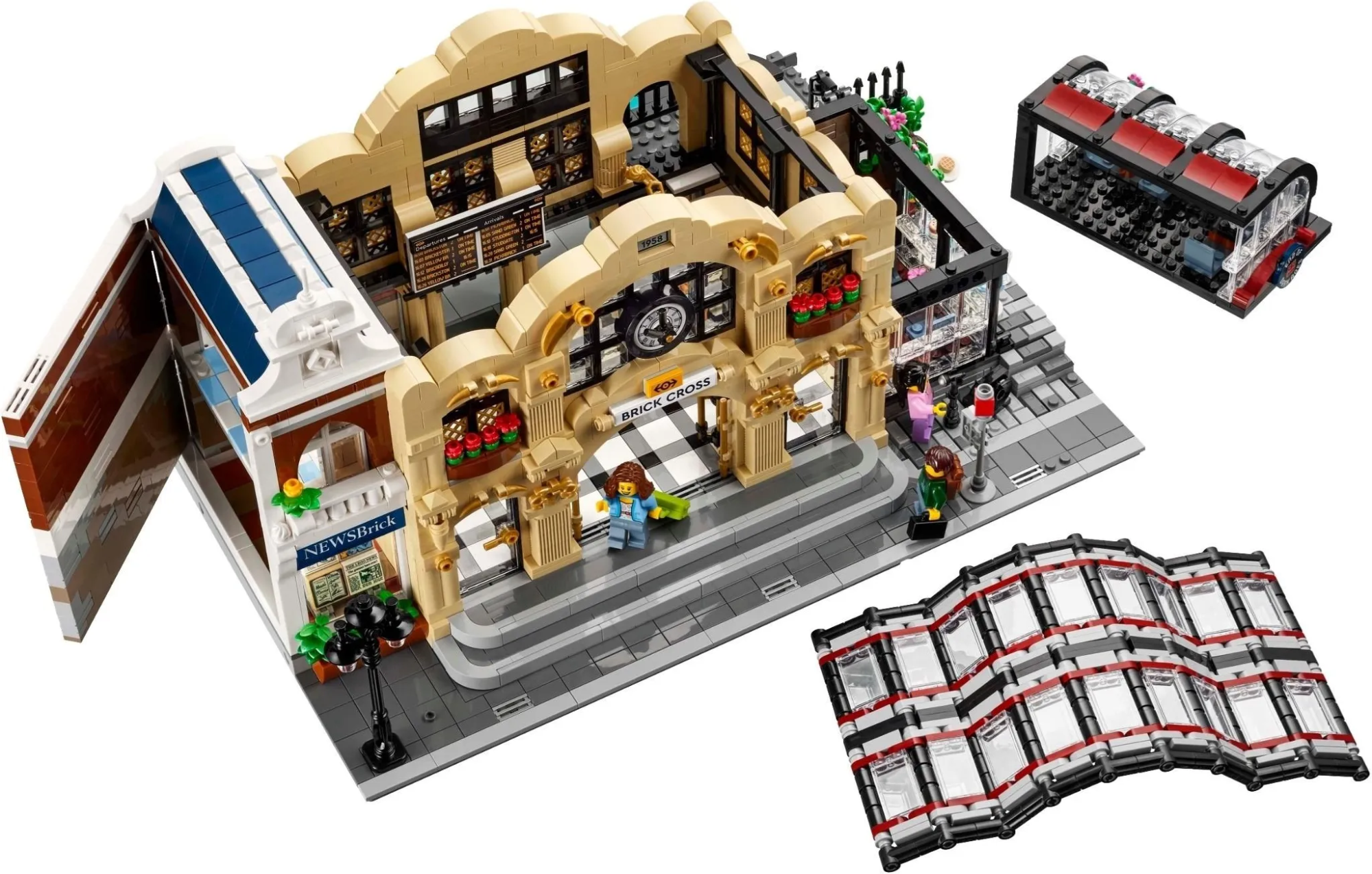 Конструктор LEGO Bricklink 910034 Железнодорожный вокзал Кирпичный Крест