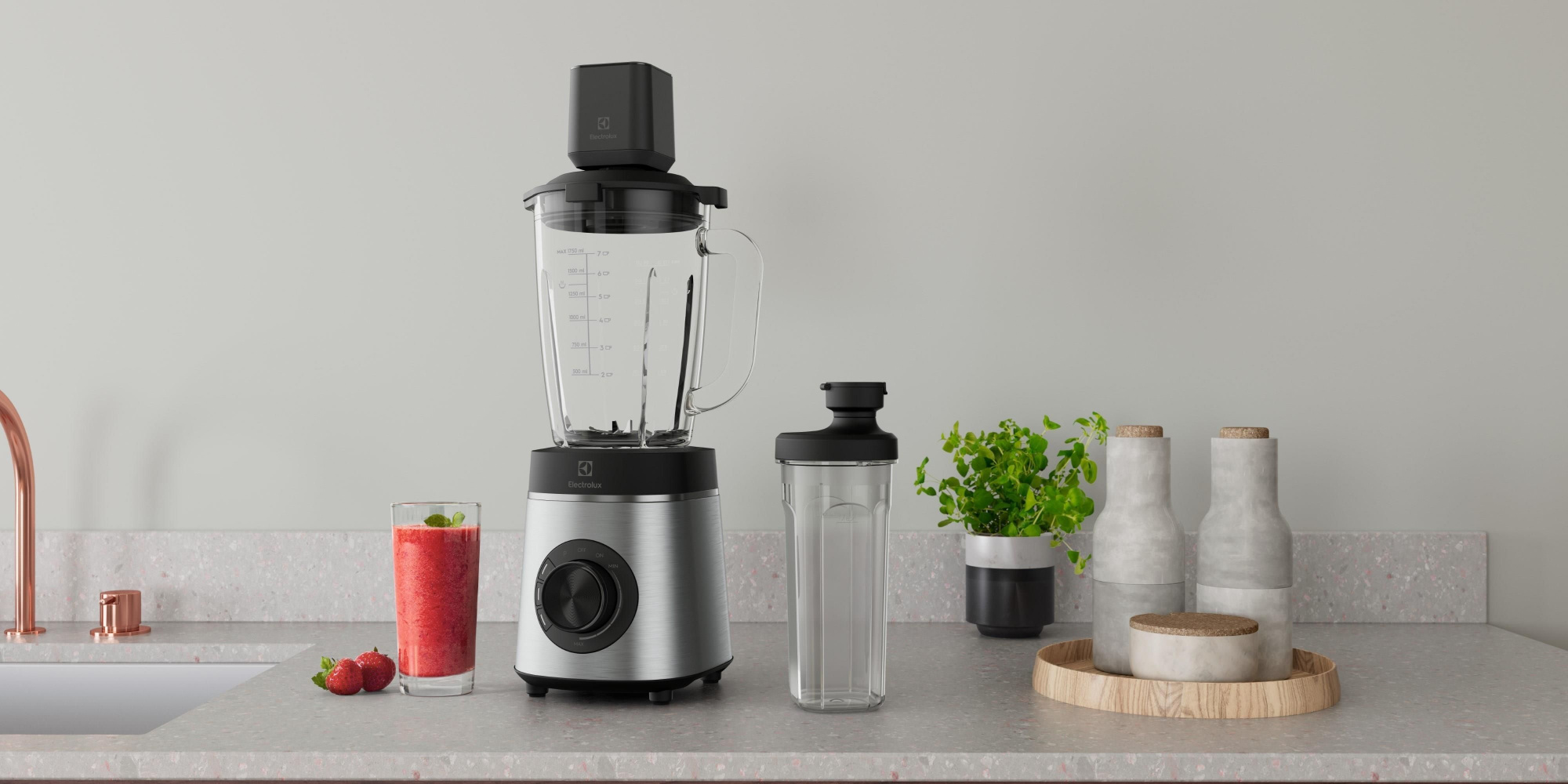 Блендер Electrolux Explore 6 E6VB1-8ST 1400 Вт, 1,75 л, стационарный, нержавеющая сталь, черный/серебристый