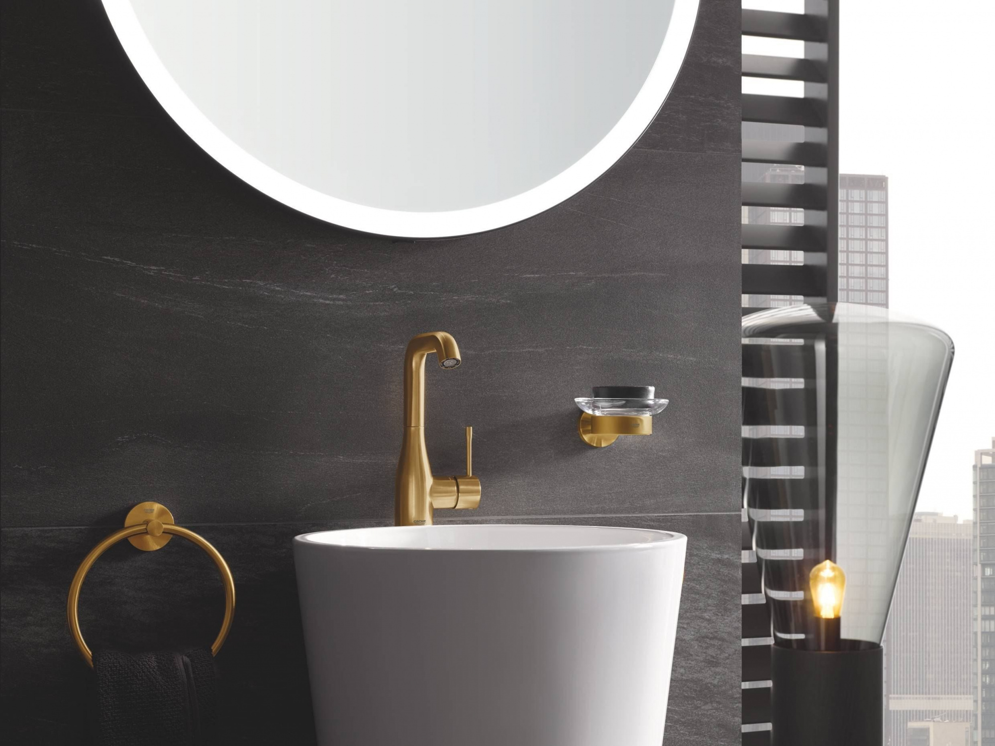 Смеситель для раковины (умывальника) Grohe Essence 32628GN1 холодный рассвет матовый