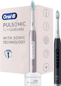 Электрическая зубная щетка Oral-B Pulsonic Slim Lux 4900 Черный, Розовый
