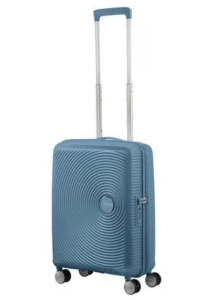 American Tourister Soundbox Чемодан увеличенный 55 см, серо-голубой