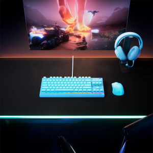 Игровая клавиатура SteelSeries Apex 3 TKL US (64933), голубой
