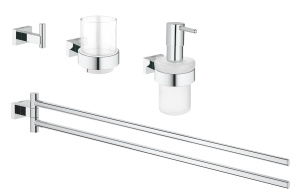 Набор аксессуаров 4 в 1 Grohe Essentials Cube 40847001, хром