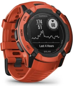 Смарт-часы Garmin Instinct 2X Solar, красные