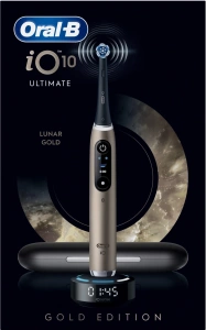 Электрическая зубная щётка Oral-B iO Series 10 Ultimate Lunar Gold, с дорожным футляром