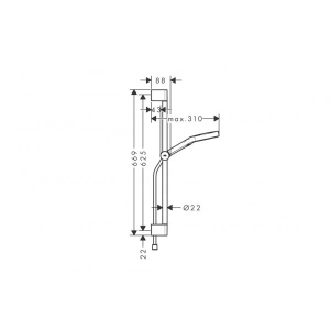 Душевой комплект Hansgrohe Rainfinity S 130 28746340 EcoSmart 3jet, шлифованный чёрный хром