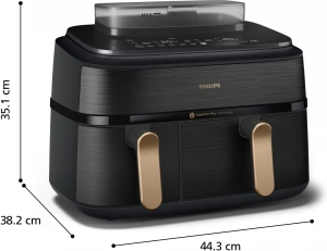 Фритюрница Philips Series 5000 Ovi Dual Basket NA552/00, черный
