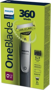 Беспроводной триммер Philips OneBlade 360 Face + Body QP2834/23, черный