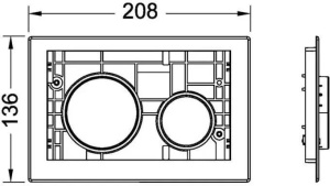Кнопка смыва TECE loop золото (9240668)
