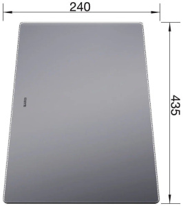 Разделочная доска для кухонной мойки Blanco 227697, 43.5х24 см, серый
