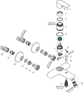 Смеситель для ванны Hansgrohe Talis E 71740000, хром