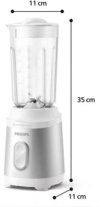 Блендер Philips Series 3000 Mini HR2510/90, серебристый
