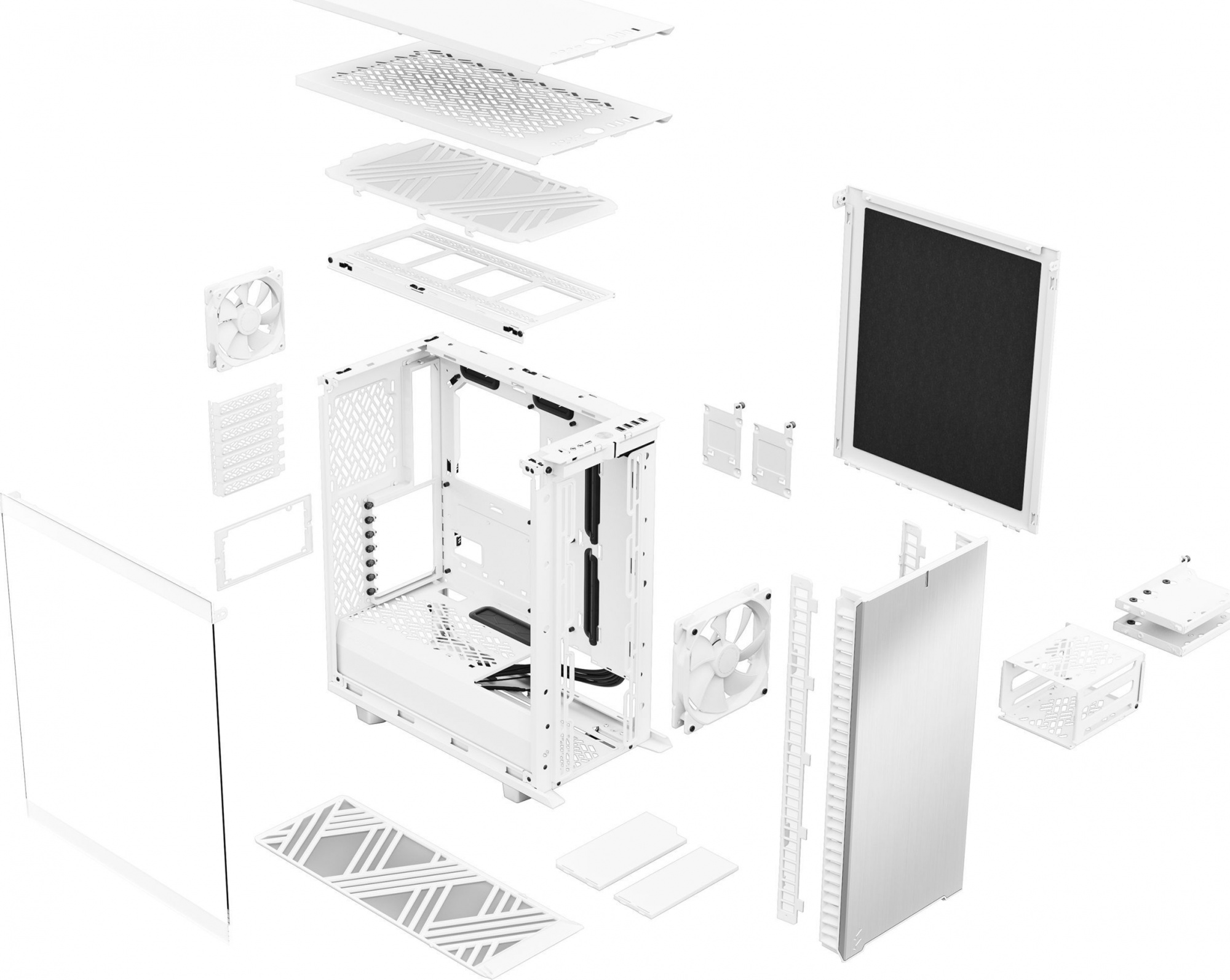 Компьютерный корпус Fractal Design Define 7 Compact TG Clear Tint White Case (FD-C-DEF7C-04), белый