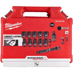 Набор ударных головок Milwaukee Shockwave IMPACT DUTY SETS II 1/2", 13 штук, 4932480456