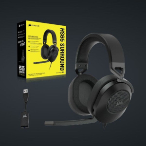 Проводная игровая гарнитура Corsair HS65 Surround Carbon (CA-9011270-EU)
