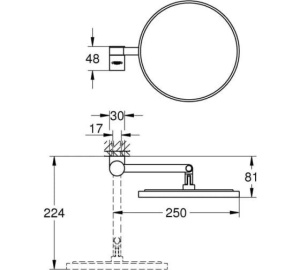 Зеркало Grohe Selection 41077000, хром
