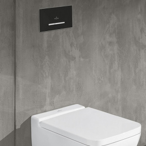 Клавишасмыва Villeroy & Boch ViConnect 300G черное глянцевое стекло 922160RB