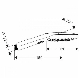 Душевая лейка Hansgrohe Raindance Select E 26520670, матовый черный