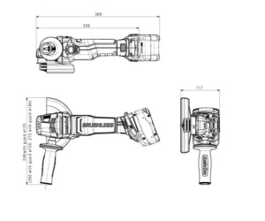 Угловая шлифмашина аккумуляторная Metabo WB 18 LTX BL 15-180 Quick
