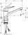 Смеситель для раковины Hansgrohe M421-H100 71808800, нержавеющая сталь