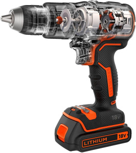 Аккумуляторная дрель-шуруповерт Black+Decker BL186K1B2