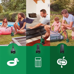 Аккумуляторный насос Bosch Easy Inflate 18V-500, 1 акк 18V 2.0Ач, 0603947201