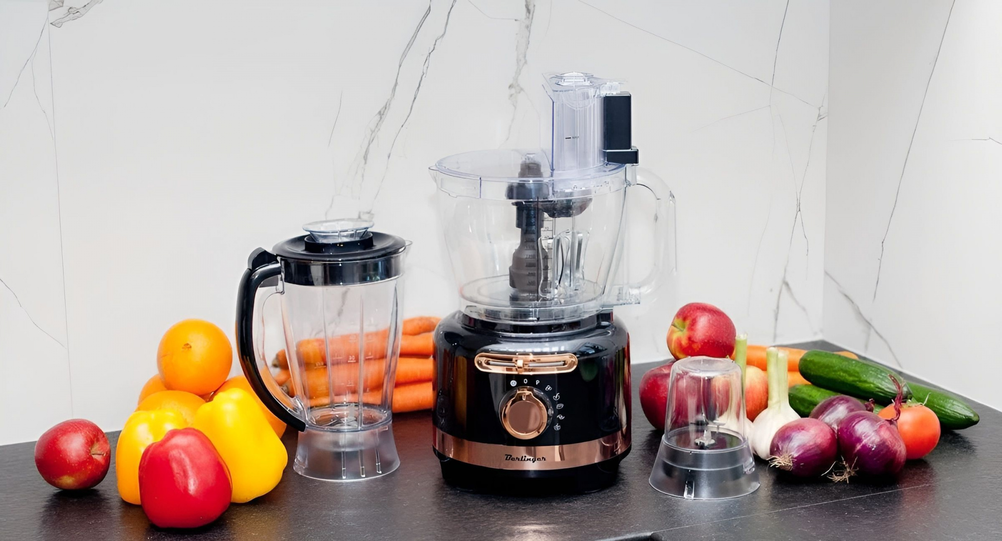 Кухонный комбайн Berlinger MAX-1800-W 1800 Вт, черный
