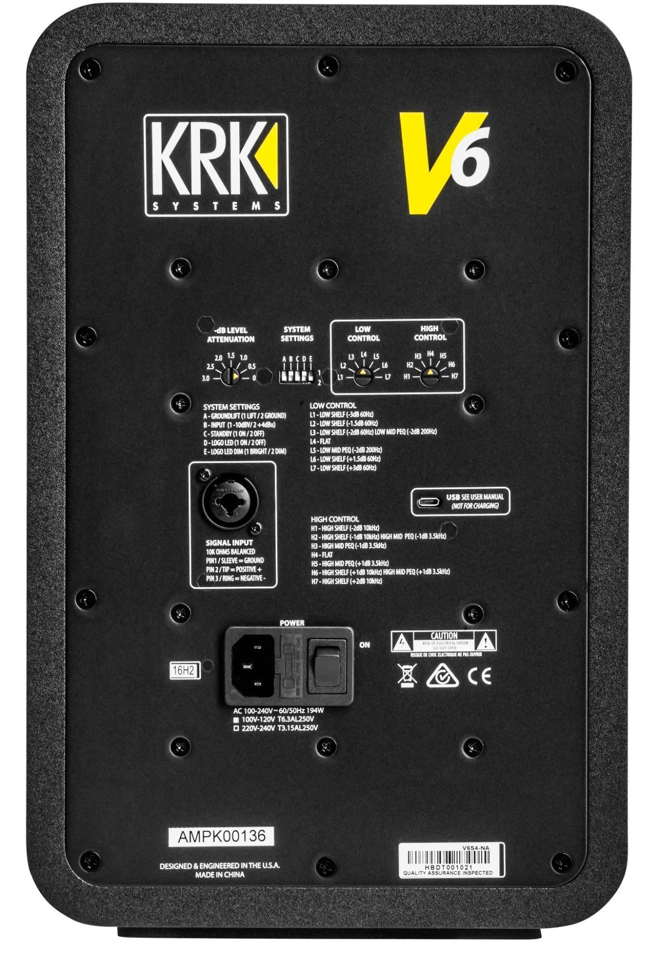 Подвесная акустическая система KRK V6 S4 1 колонка black