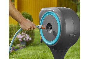 Катушка со шлангом напольная автоматическая Gardena RollUp M 20 м голубой 18614-20.000.00