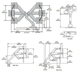Ergotron 45-475-216 HX Desk Monitor Arm (white) кронштейн настольный для мониторов до 42, цвет белый