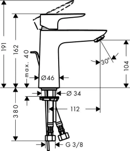 Смеситель для раковины Hansgrohe Talis 110, шлифованная бронза 71710140